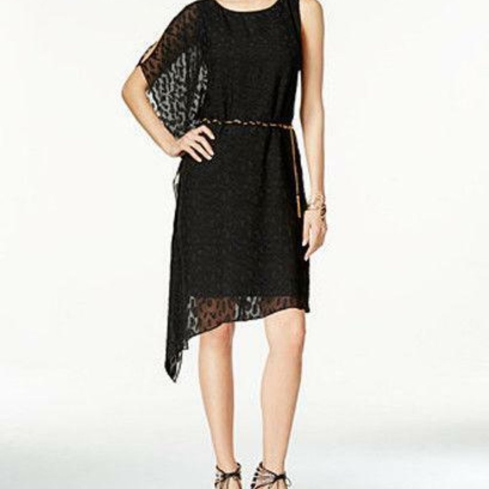 NWT Thalia Sodi Black Asymmetrical A-Line Dress